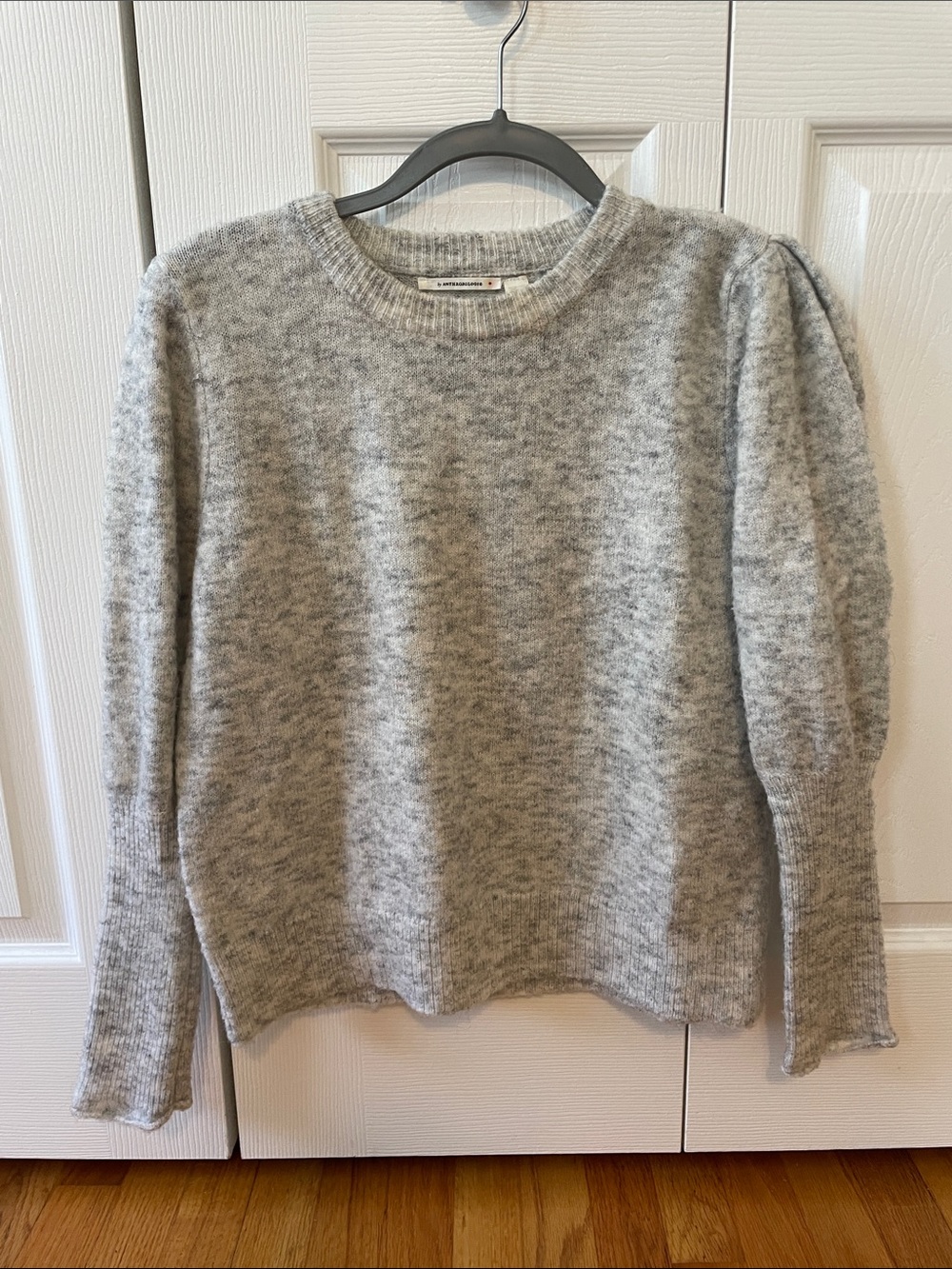 Anthropologie Heather Gray Crewneck Sweater